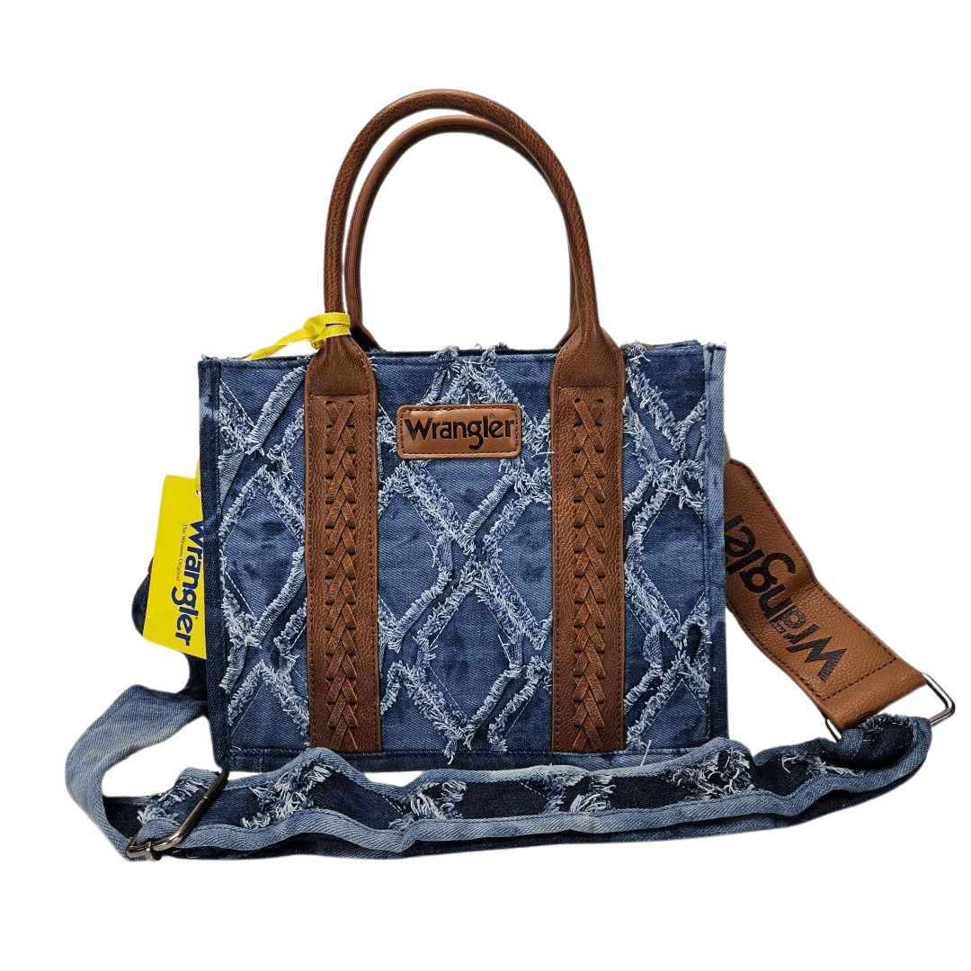 Wrangler-Denim-Frayed-Fringe-Canvas-Tote/Crossbody-Small-WG2202S-Denim-4
