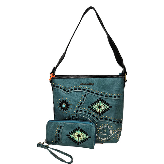 Montana-West-American-Bling-Concealed-Carry-Hobo-Bag-Matching-Wallet-Turquoise-AB-G7810WTQ