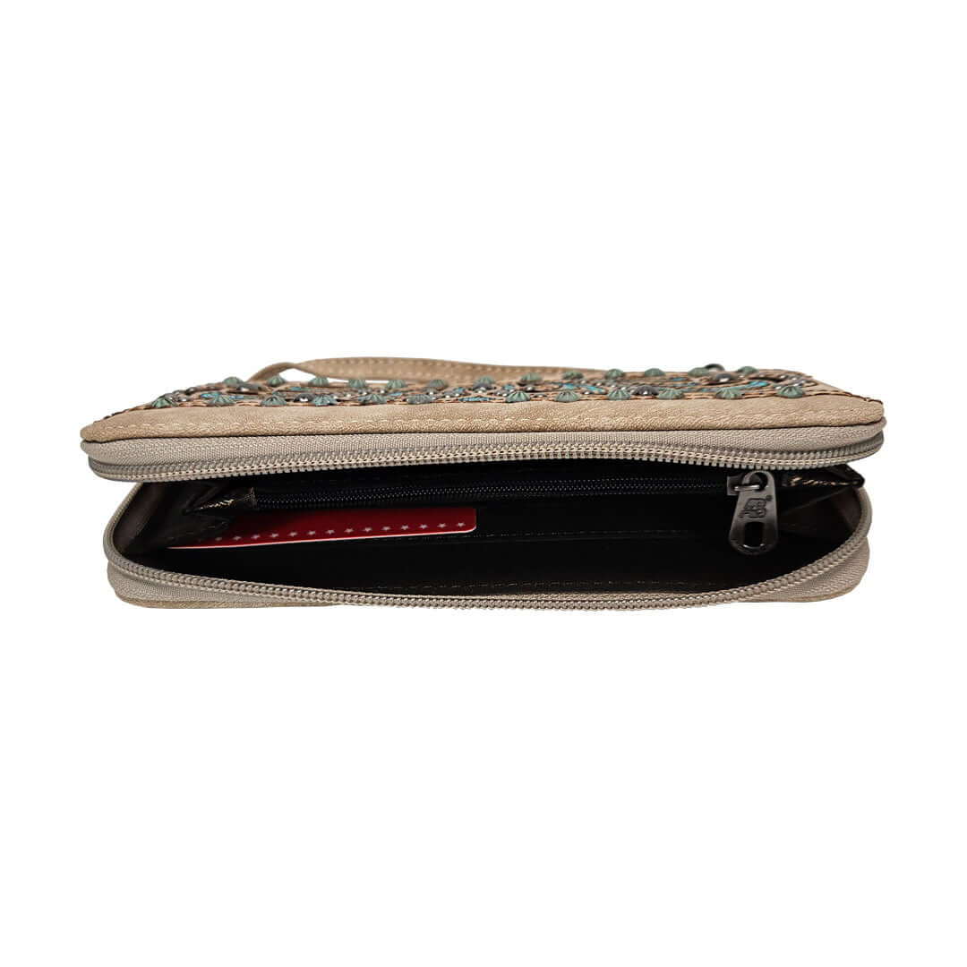 American Bling Concealed Carry Purse Matching Wallet Tan