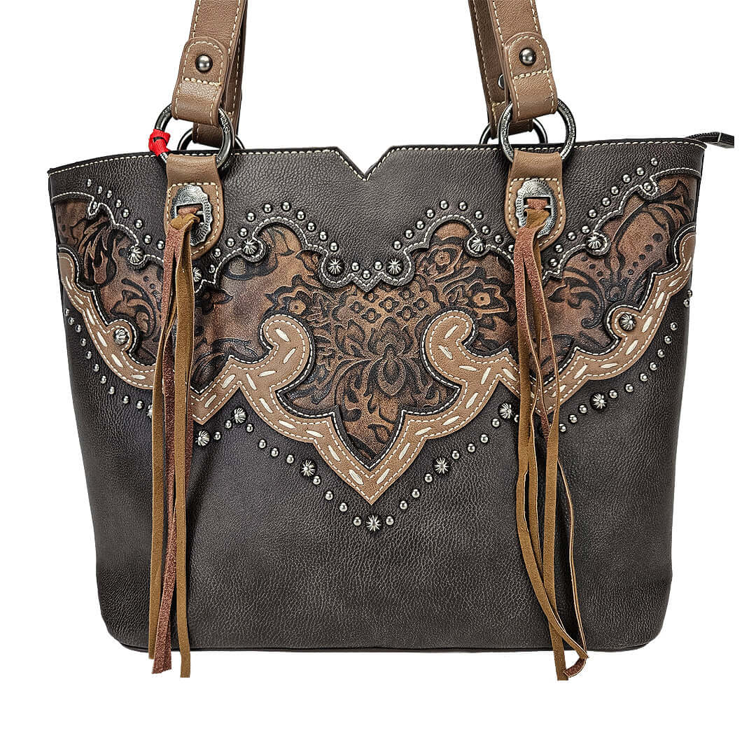 Montana West American Bling Concealed Carry Purse Matching Wallet Coffee