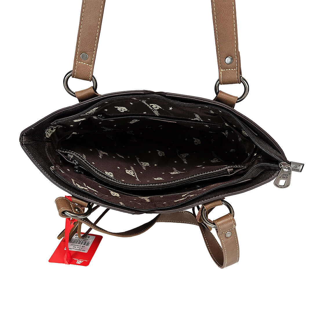 Montana West American Bling Concealed Carry Purse Matching Wallet Coffee