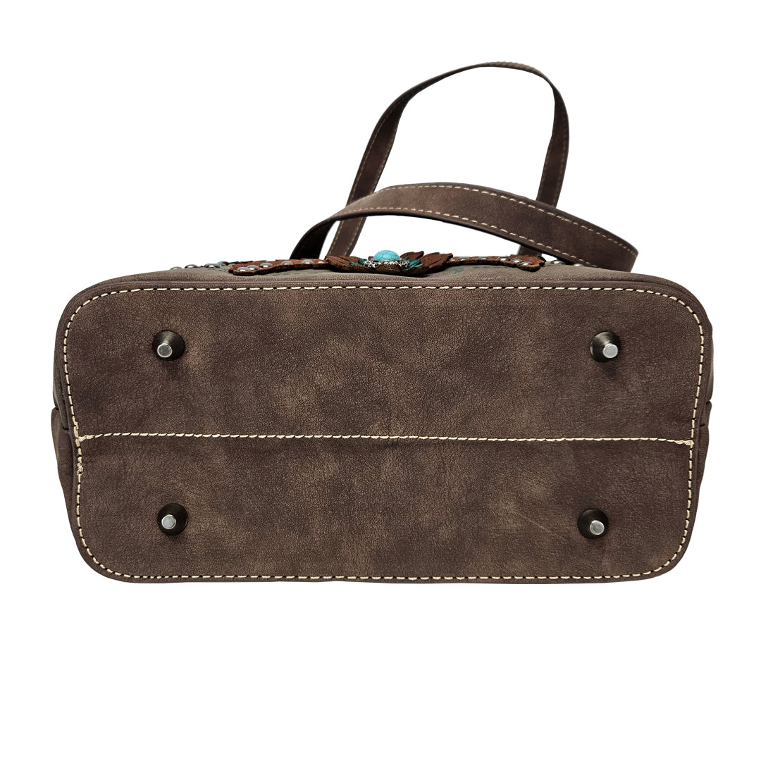Montana-West-American-Bling-Concealed-Carry-Floral-Purse-Matching-Wallet-Coffee-AB-G7809WCF-4