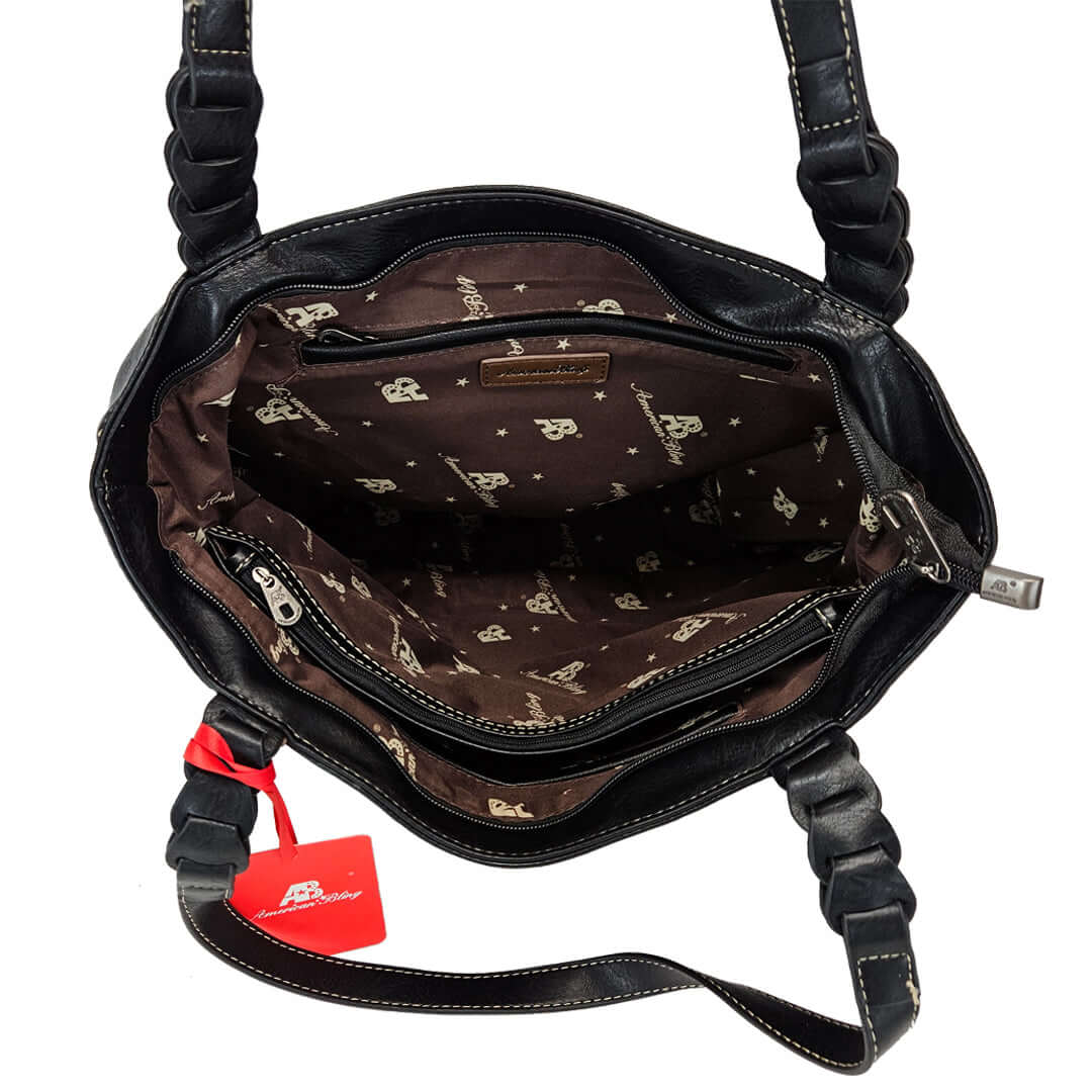 Montana-West-American-Bling-Concealed-Carry-Saddle-Purse-Matching-Wallet-Black-AB-G7601WBK-6