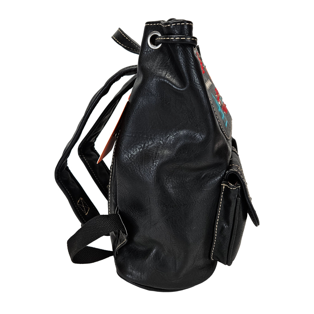 American Bling Concealed Carry Embroidery Floral Backpack & Wallet Black AB-7811WBK-9