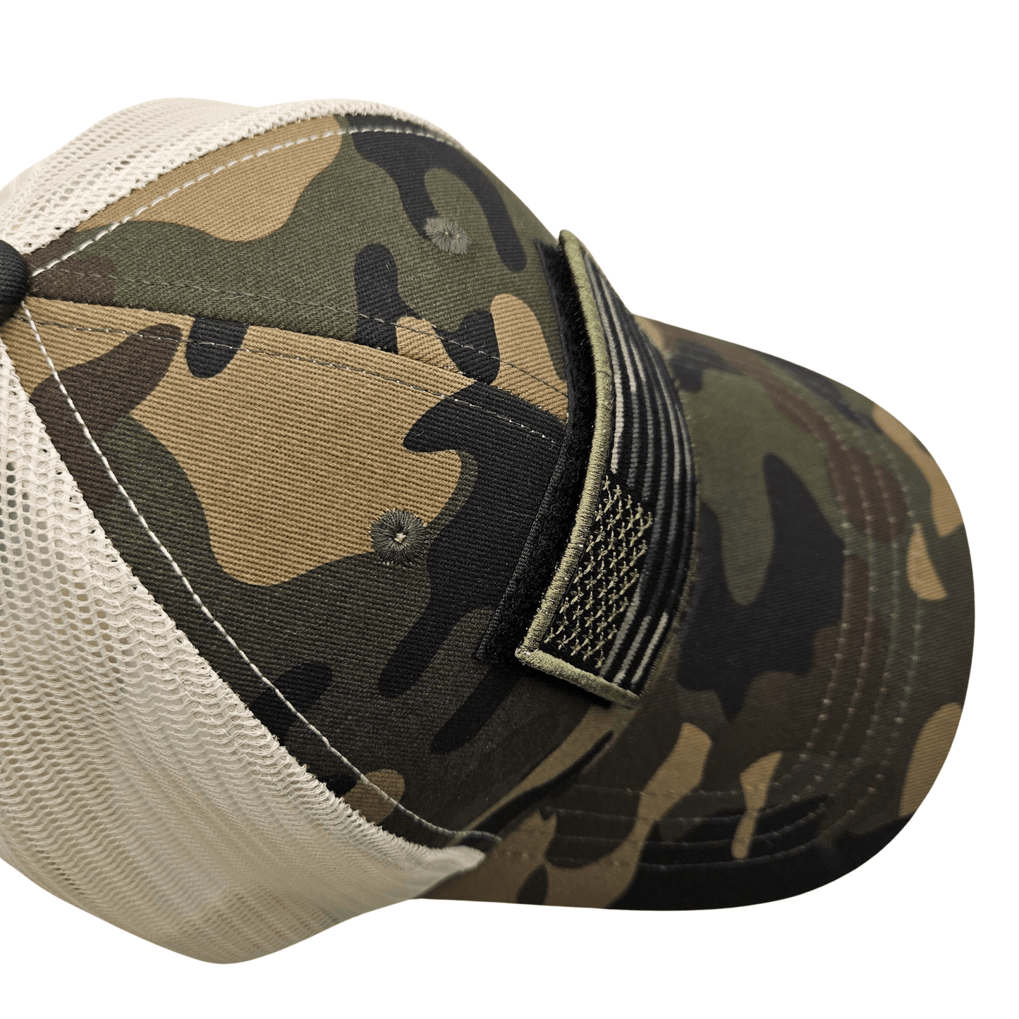 GAC STOP Embroidered US Flag Velcro American Army Camo Cap GS-C002CAMO-3
