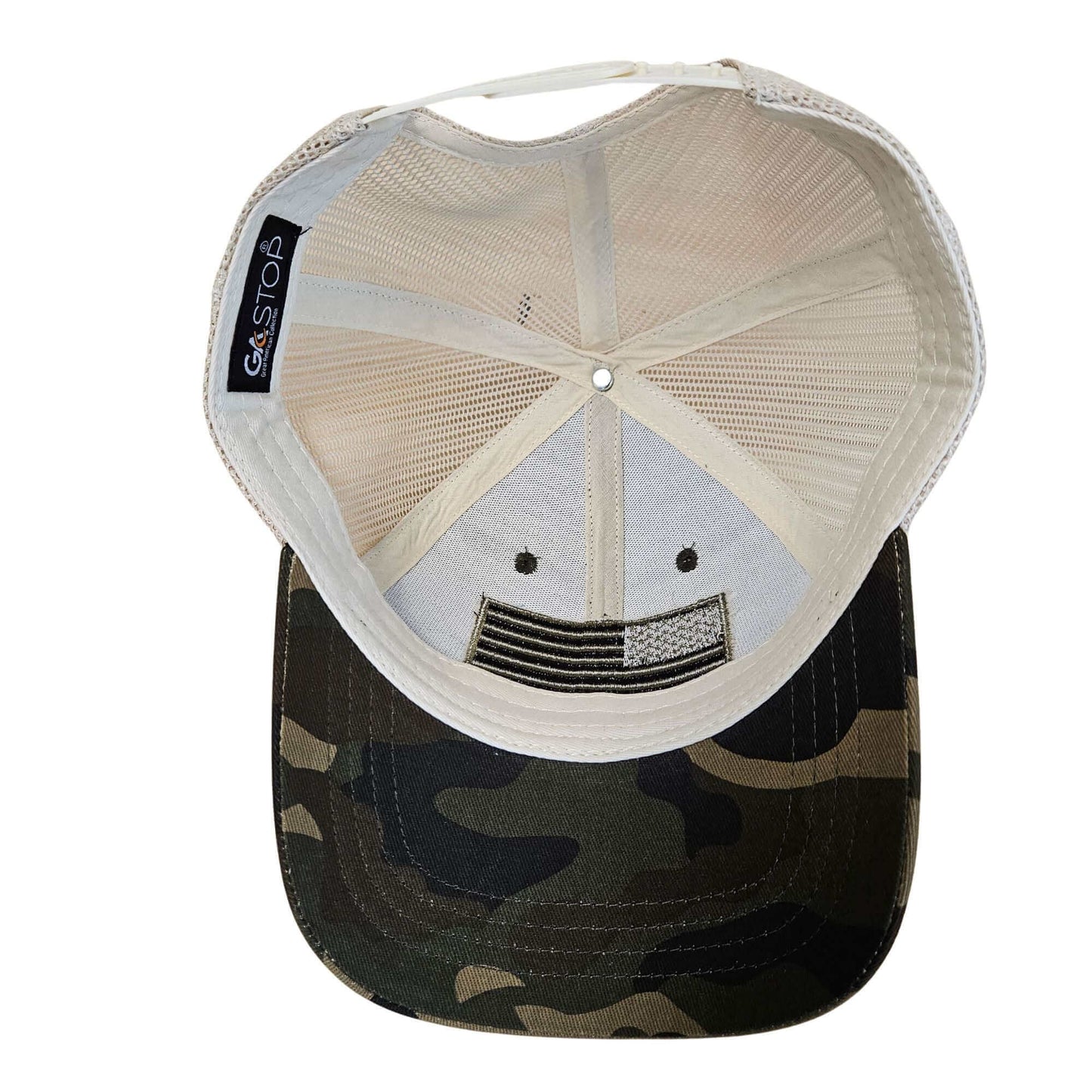 GAC STOP Embroidered US Flag Velcro American Army Camo Cap GS-C002CAMO-4