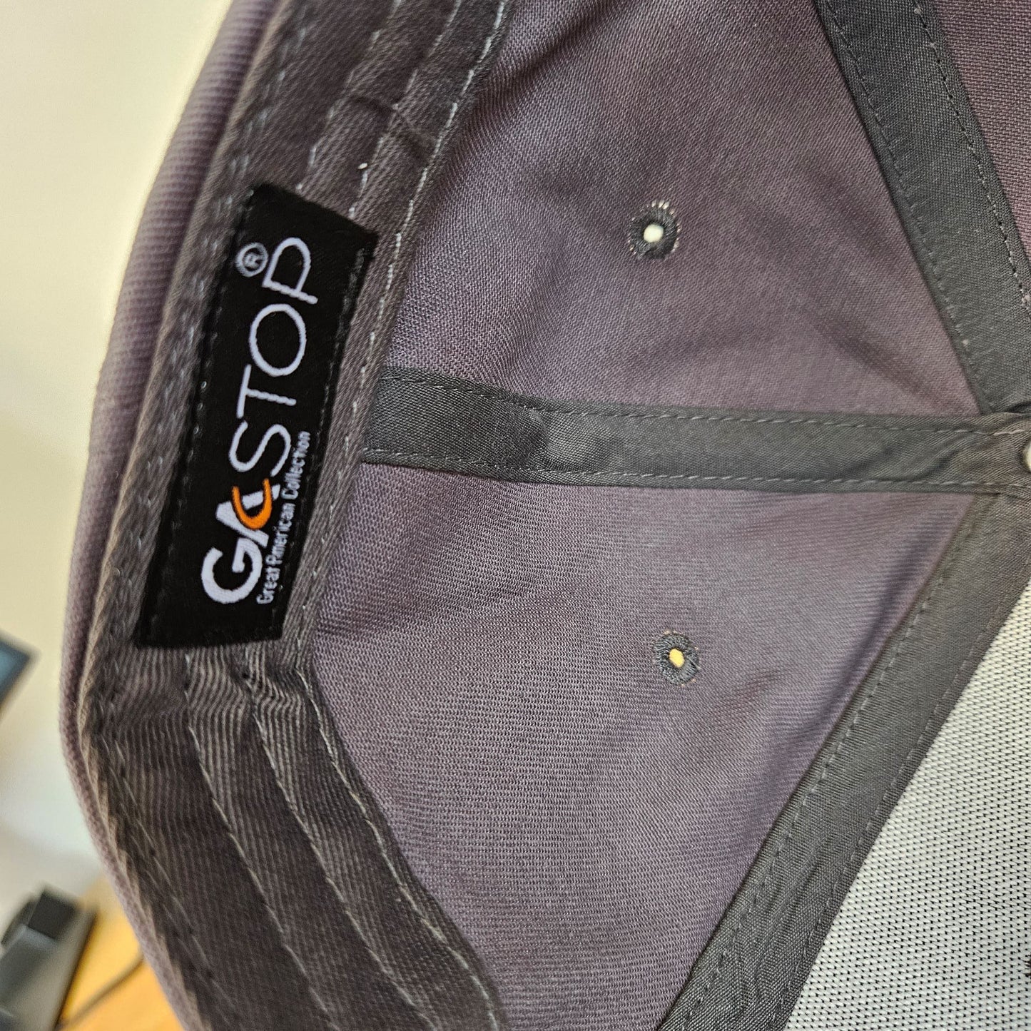 GAC STOP Embroidered American Flag Baseball Cap Gray GS-C005GY-5