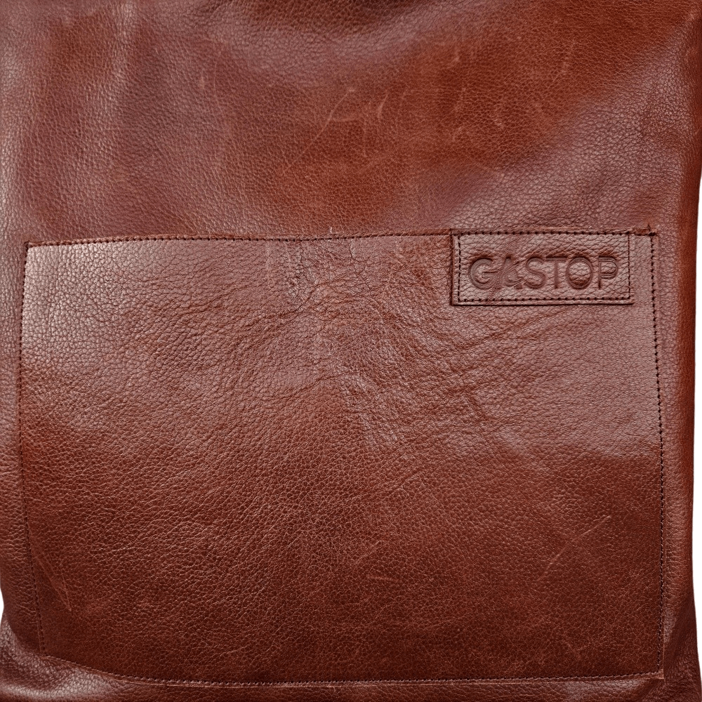 GAC STOP Women's Classic Brown 100% Full Grain Leather Tote Bag Classic Brown GS-S001 CBR-2