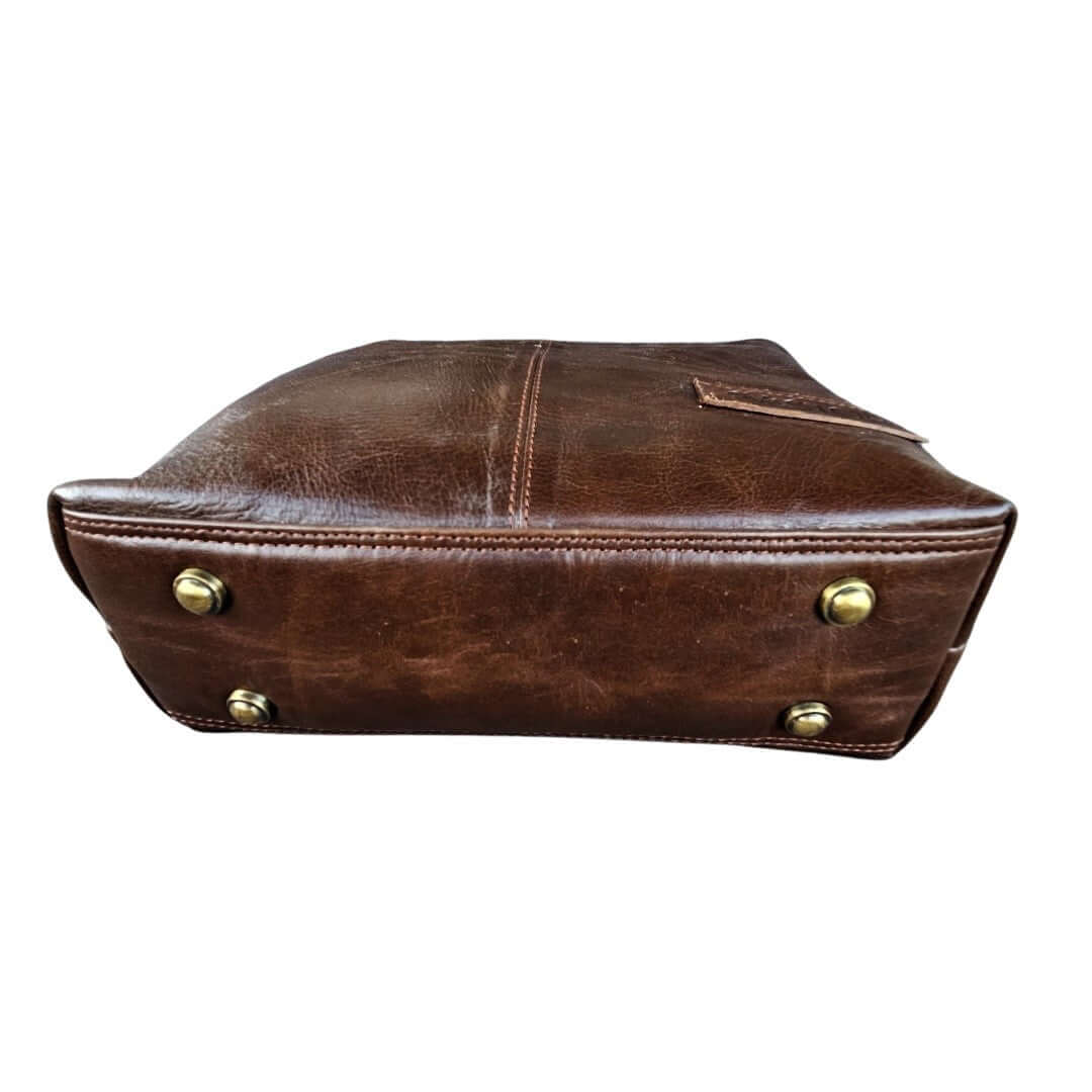 GAC STOP Full Grain Leather Purse Floral Tooling Western Cowgirl Handbag Brown GS-S002-BR-6
