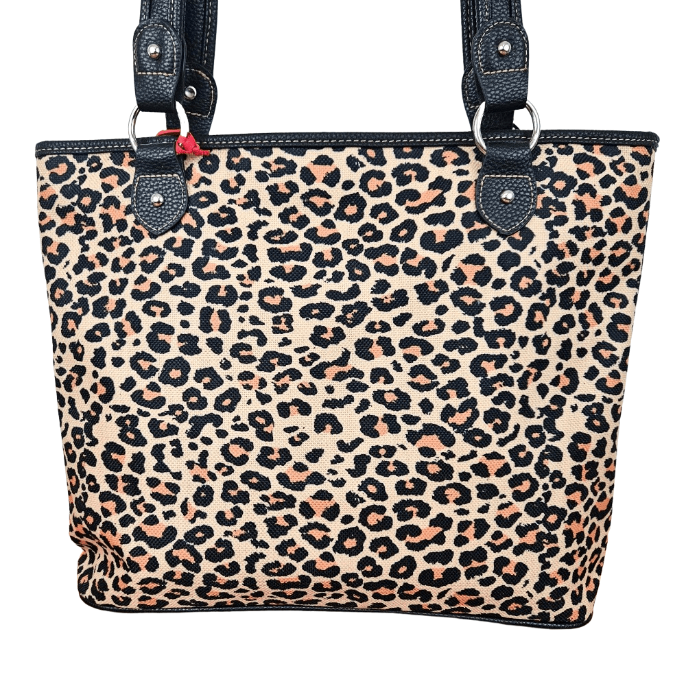 Montana West Leopard Print Canvas Purse Western Cowgirl Animal Lover Bag MW1227-8112LP-2