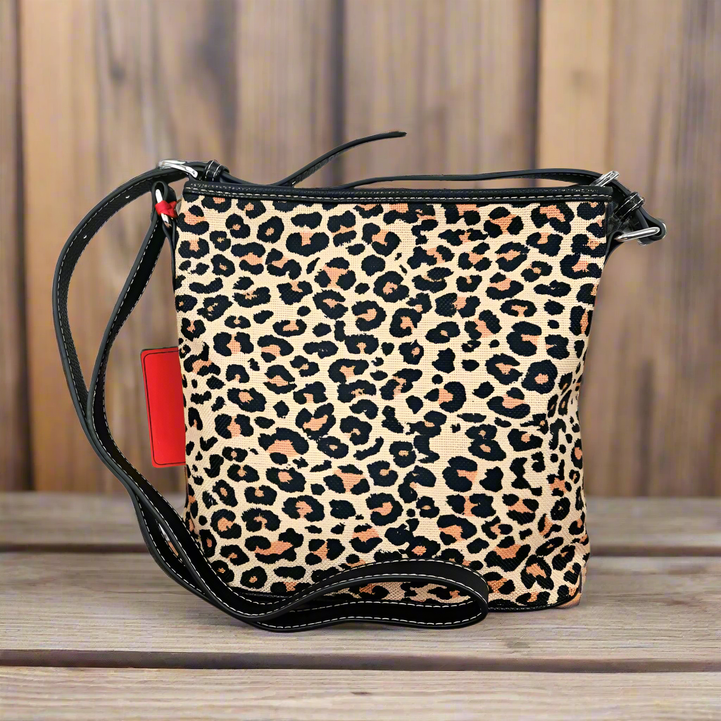 Montana West Leopard Print Canvas Crossbody Bag Western Cowgirl Animal Lover Bag MW1227-8360LP