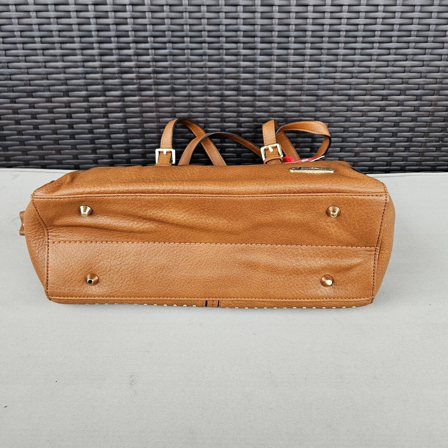 Montana West Studded Lacing Tote Bag Western Style Handbag Brown MWC-1002BR3