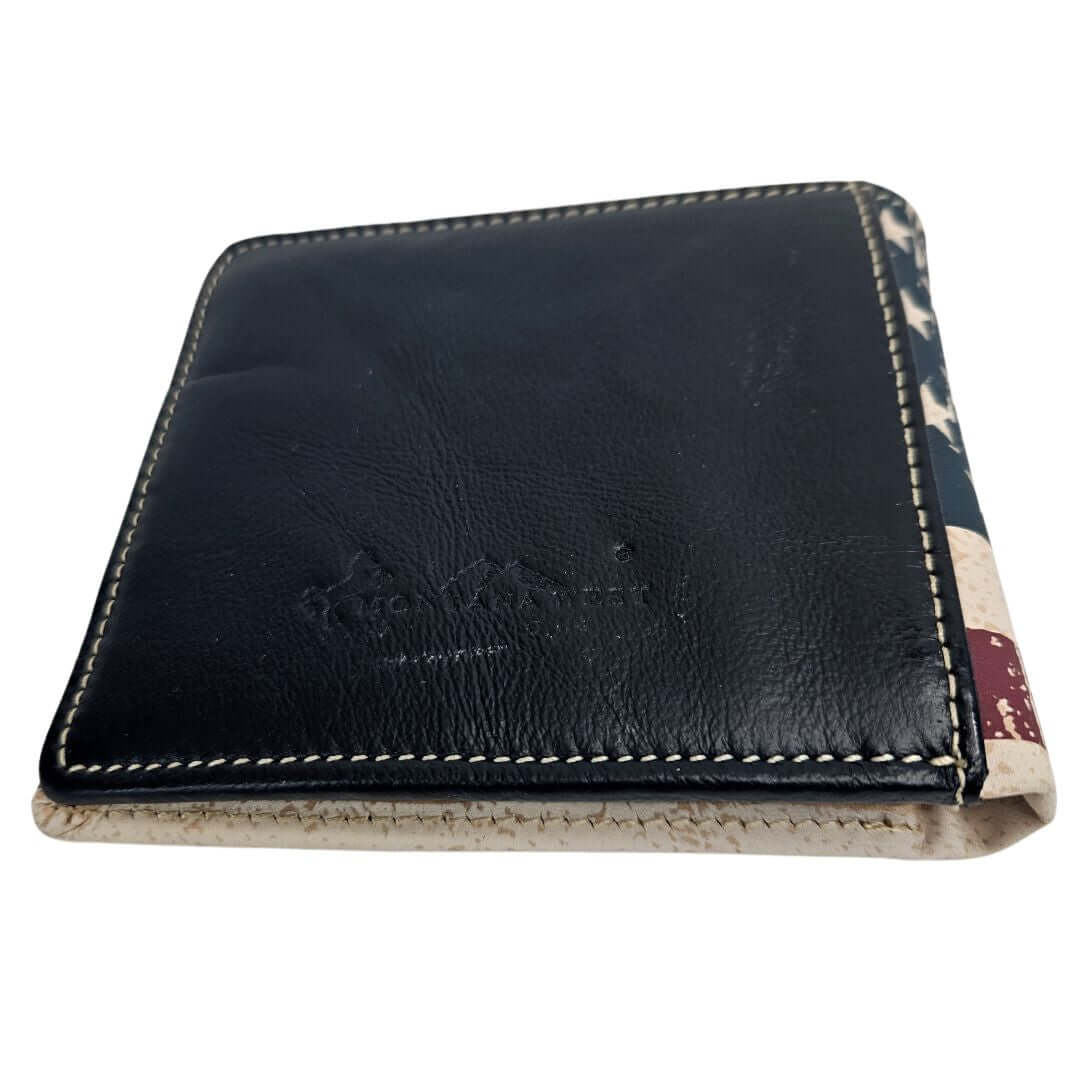 Montana West Men's Distressed Patriotic US Flag Wallet Navy