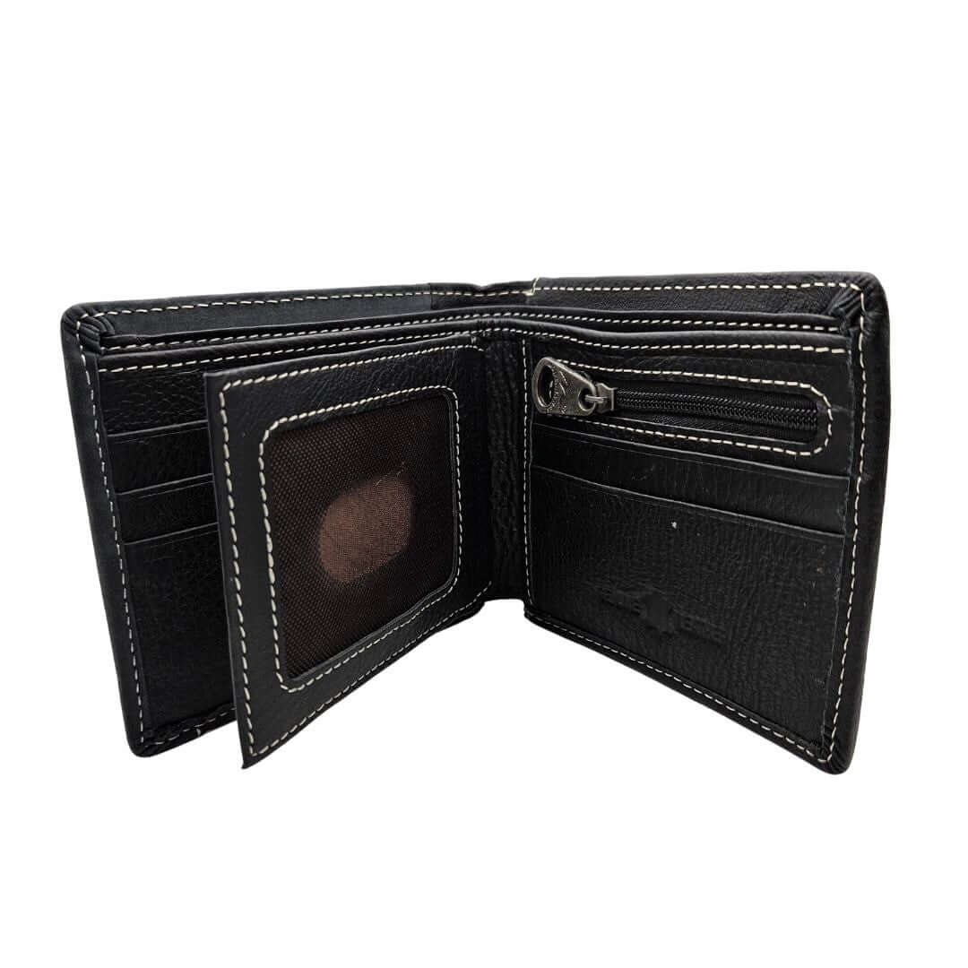 Montana West Hair on Hide Leather Cowboy Bi-fold Wallet MWS-W026-BK-3