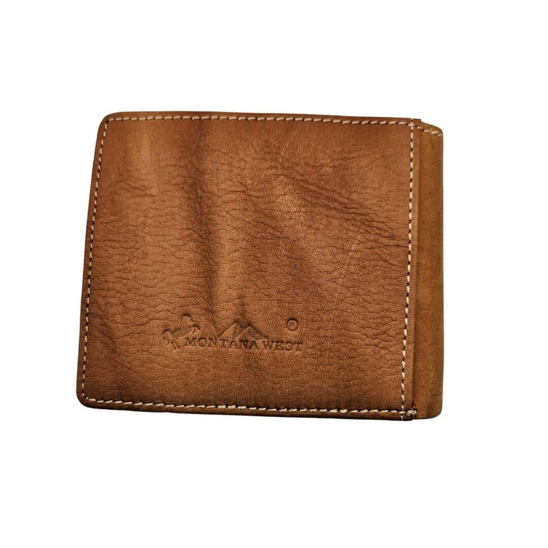 Montana West Hair on Hide Leather Cowboy Bi-fold Wallet MWS-W026-BR-1