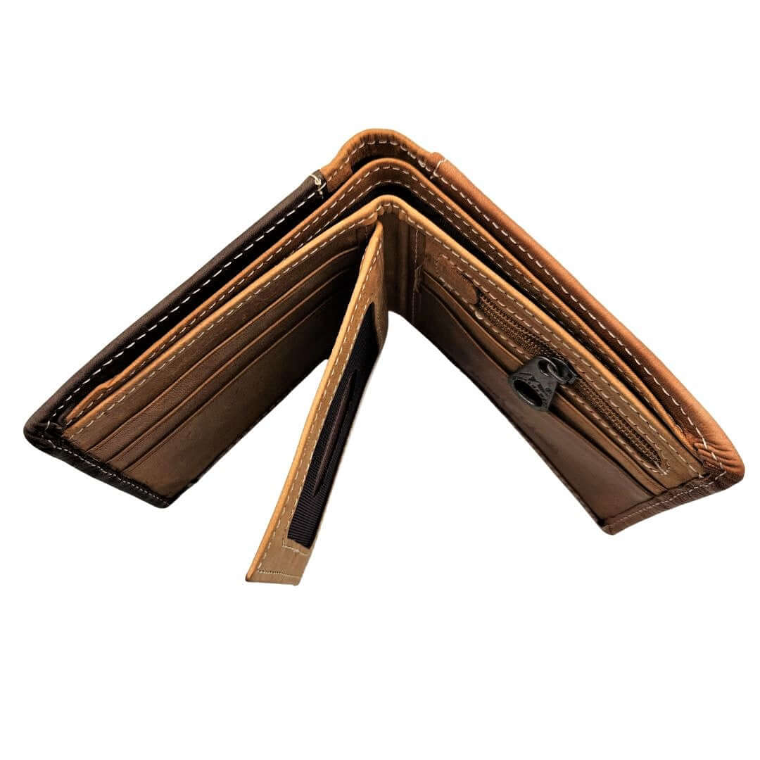 Montana West Hair on Hide Leather Cowboy Bi-fold Wallet MWS-W026-BR-3