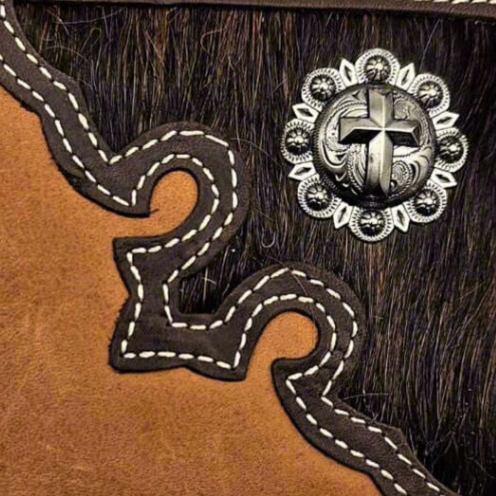 Montana West Hair on Hide Leather Cowboy Bi-fold Wallet MWS-W026-BR-