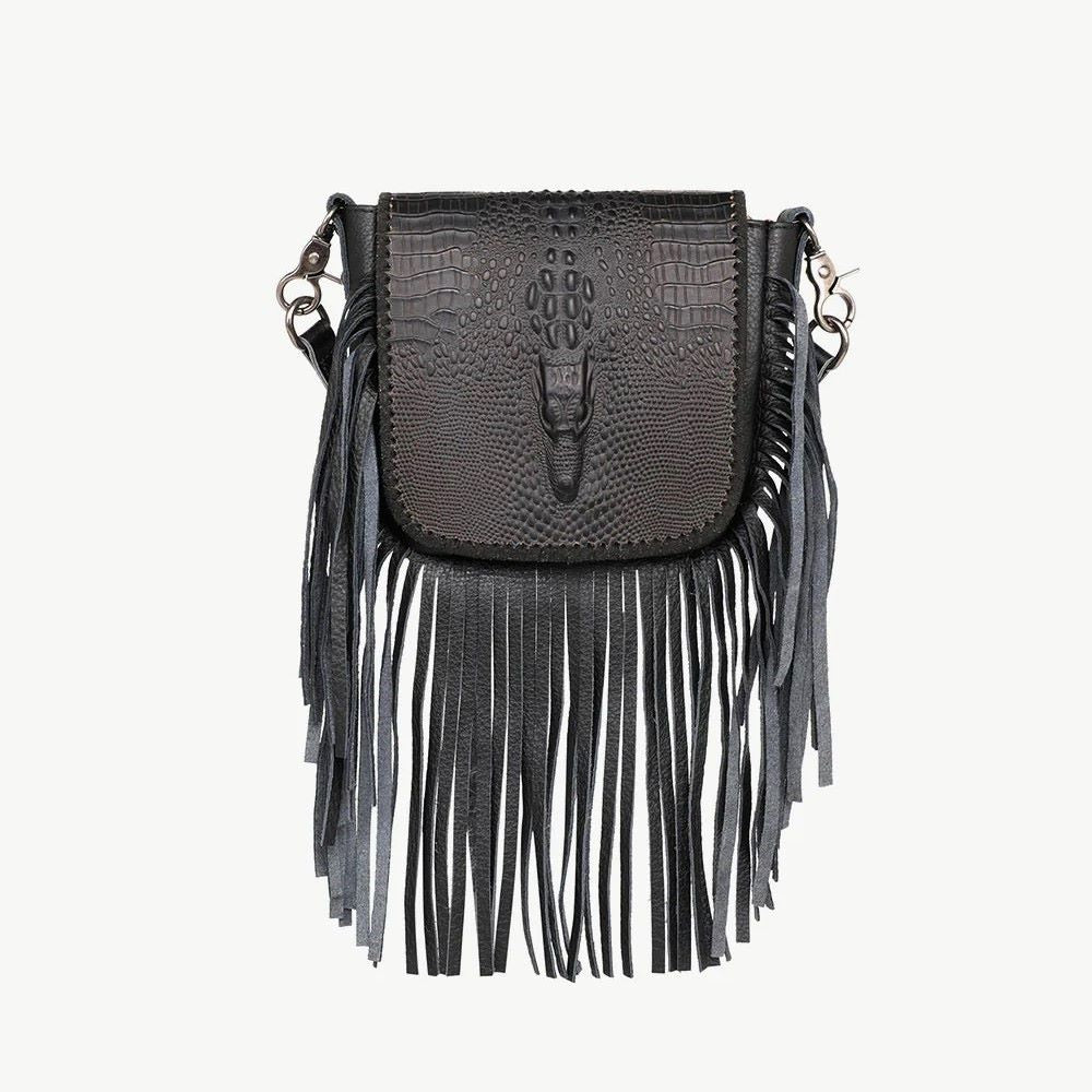Montana-West-Genuine-Leather-Crocodile-Embossed-Fringe-Crossbody-Bag-RLC-L160BK-6