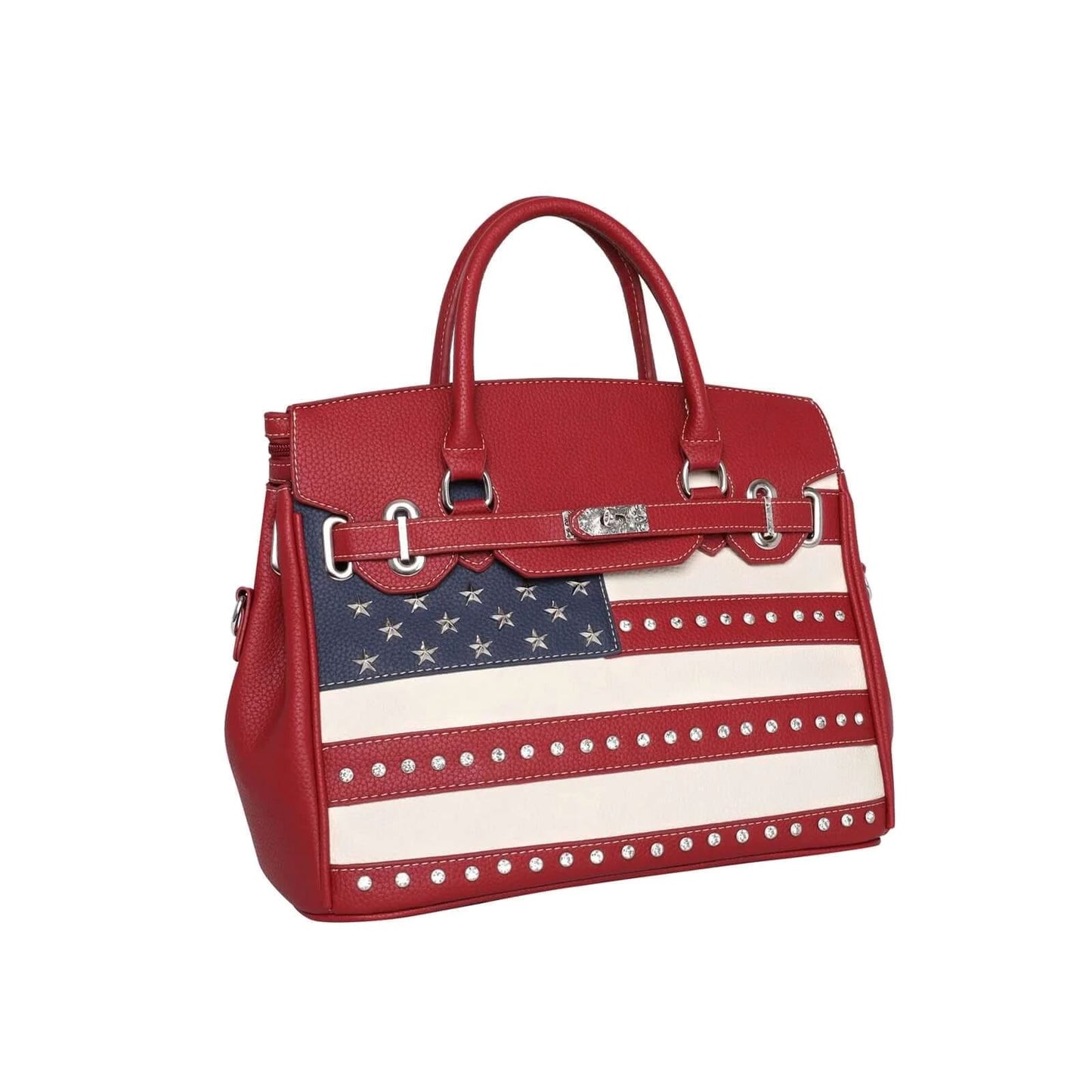 Montana West American Flag Patriotic Satchel Bag US Flag Purse Red-US20-813-1600-RD-1-1