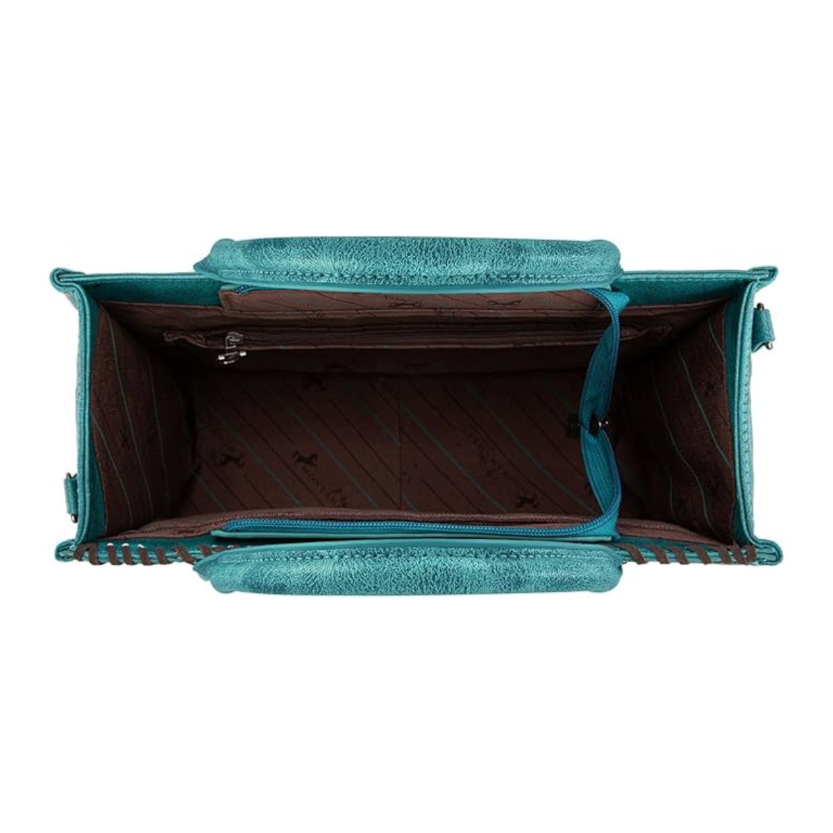 Montana West Whipstitch Concealed Carry Tote Turquoise