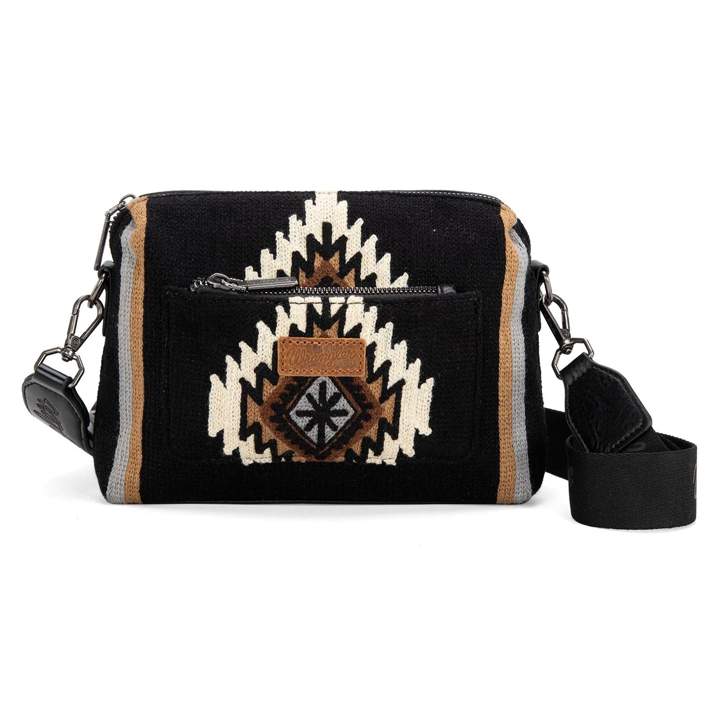 Wrangler Southwestern Knitted Crossbody Bag Black WG174-1832BK-5