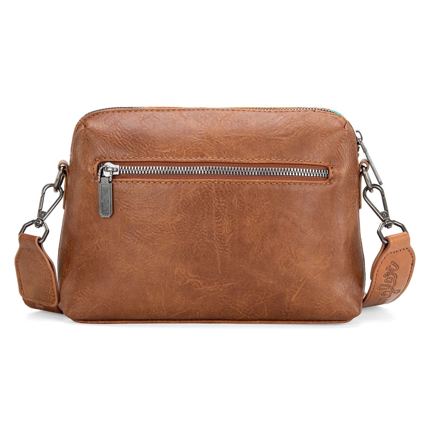 Wrangler Southwestern Knitted Crossbody Bag Brown WG174-1832BR-1