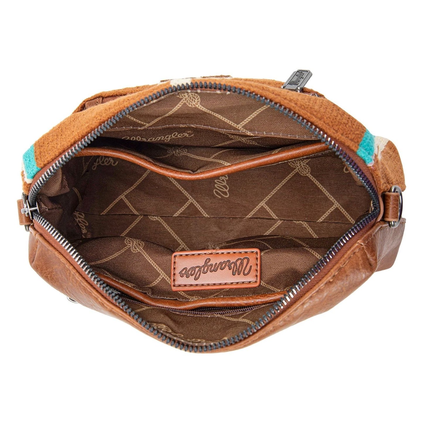 Wrangler Southwestern Knitted Crossbody Bag Brown WG174-1832BR-6