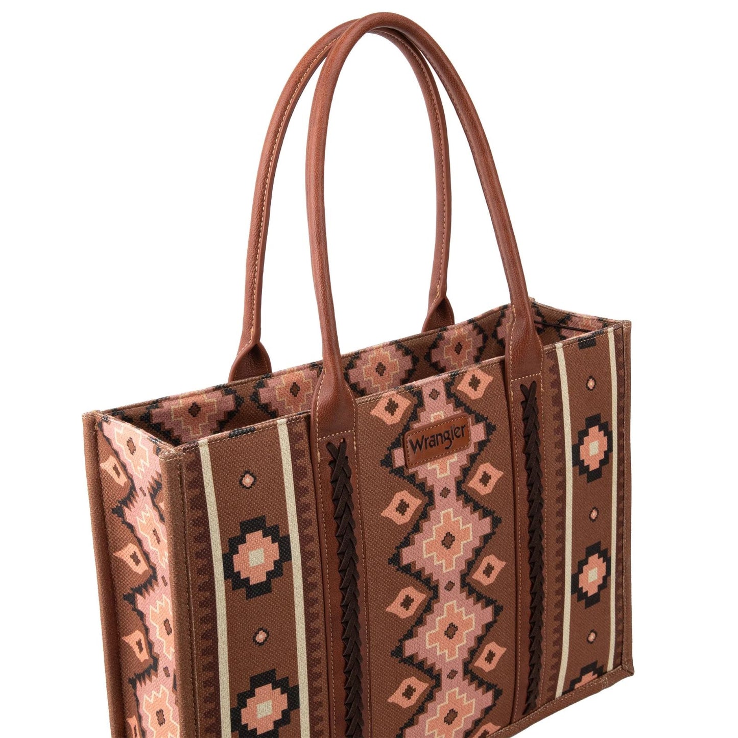 Wrangler Southwestern Pattern Dual Sided Print Canvas Large Brown