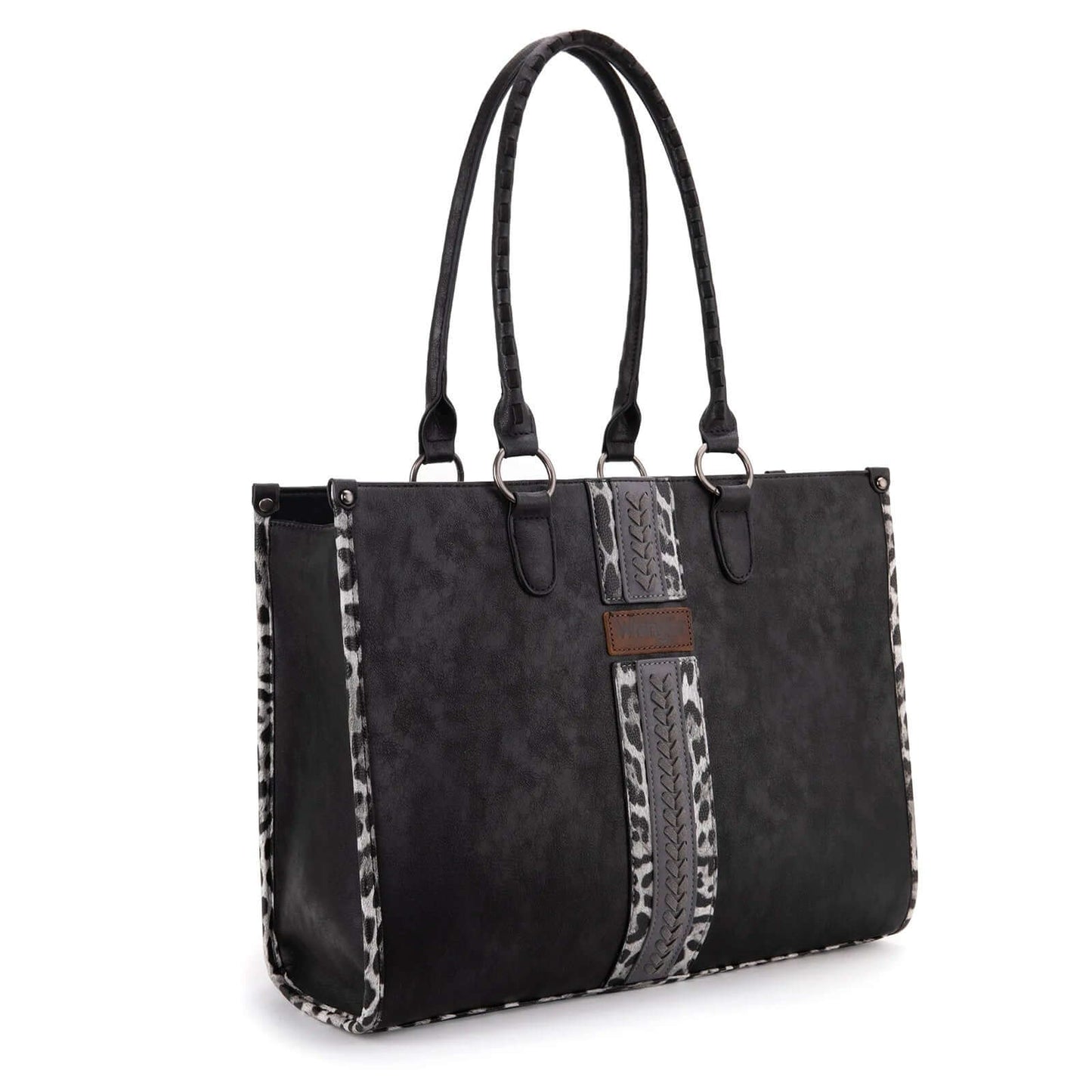 Wrangler-Leopard-Print-Concealed-Carry-Purse-Western-Tote-Black-WG83G-8317-BK-3