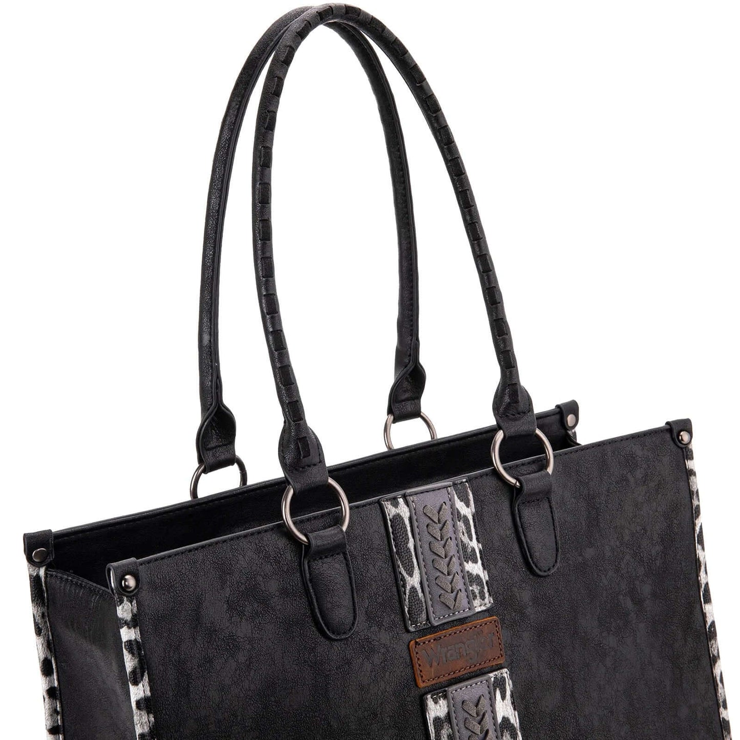 Wrangler-Leopard-Print-Concealed-Carry-Purse-Western-Tote-Black-WG83G-8317-BK-4
