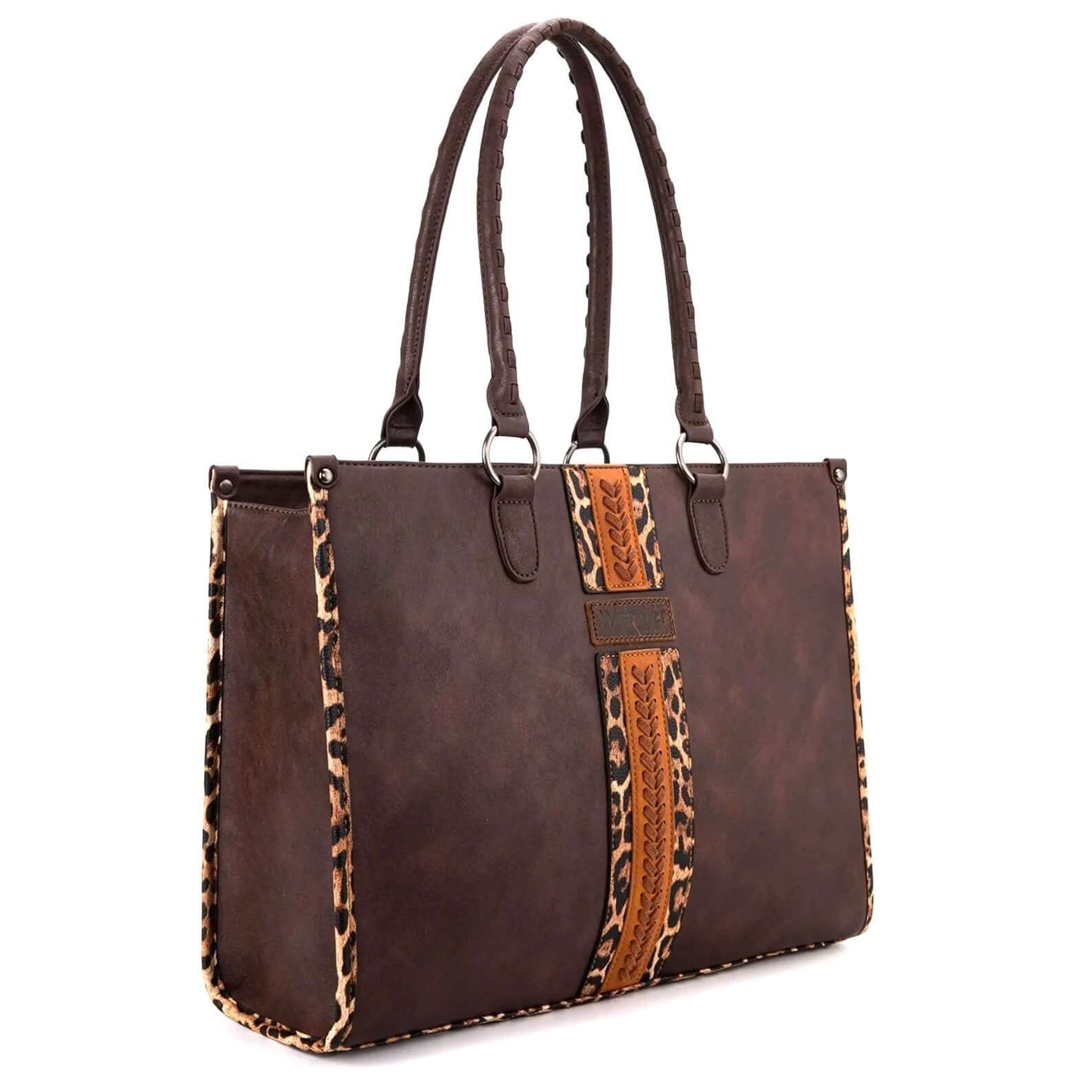 Wrangler-Leopard-Print-Concealed-Carry-Purse-Western-Tote-Coffee-WG83G-8317-CF-3