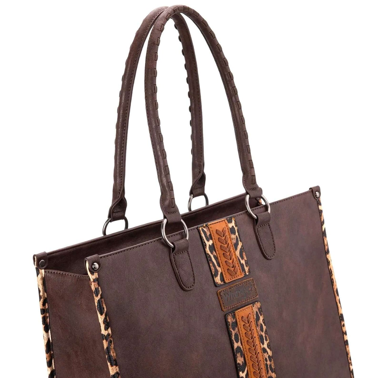 Wrangler-Leopard-Print-Concealed-Carry-Purse-Western-Tote-Coffee-WG83G-8317-CF-4