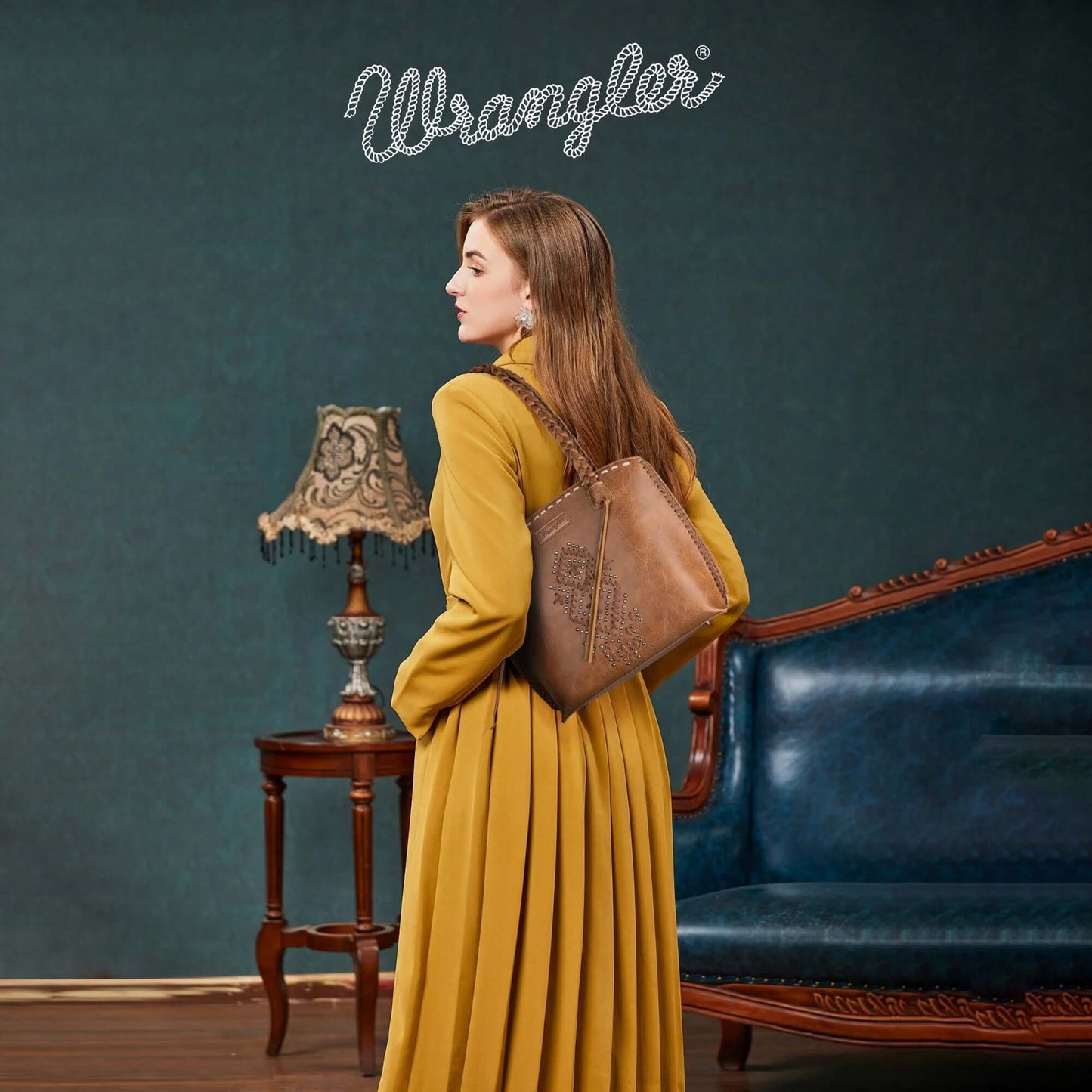Wrangler Tribal Purse Whipstitch Braided Strap Tote Bag Pick Color