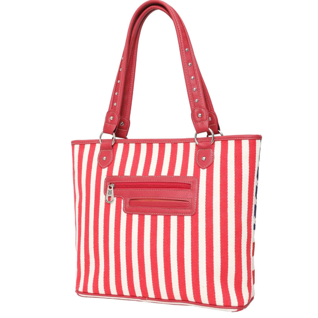 Montana West Concealed Carry Purse American Pride US Flag Canvas Tote Bag-MW1118-8112-3