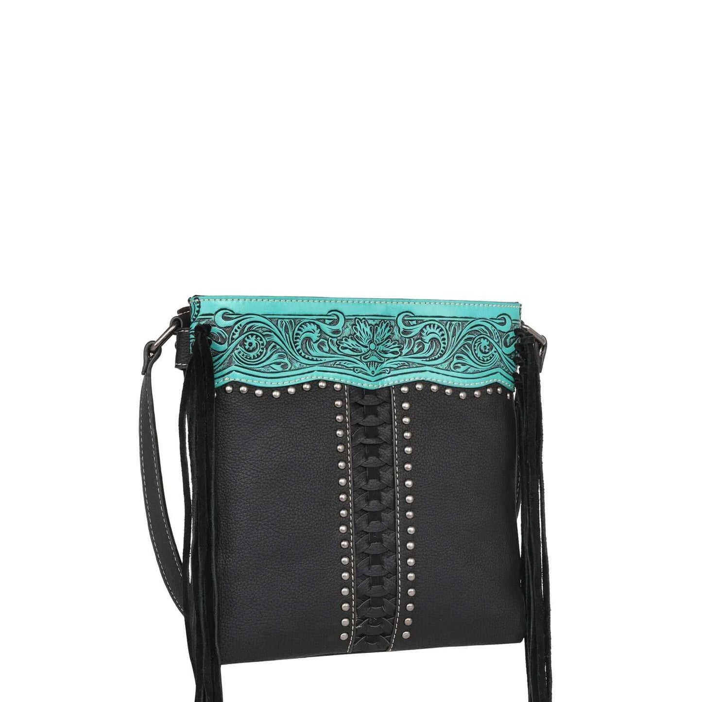 Montana West Fringe Tooling Design Concealed Carry Purse MW1155G-9360-BK-1