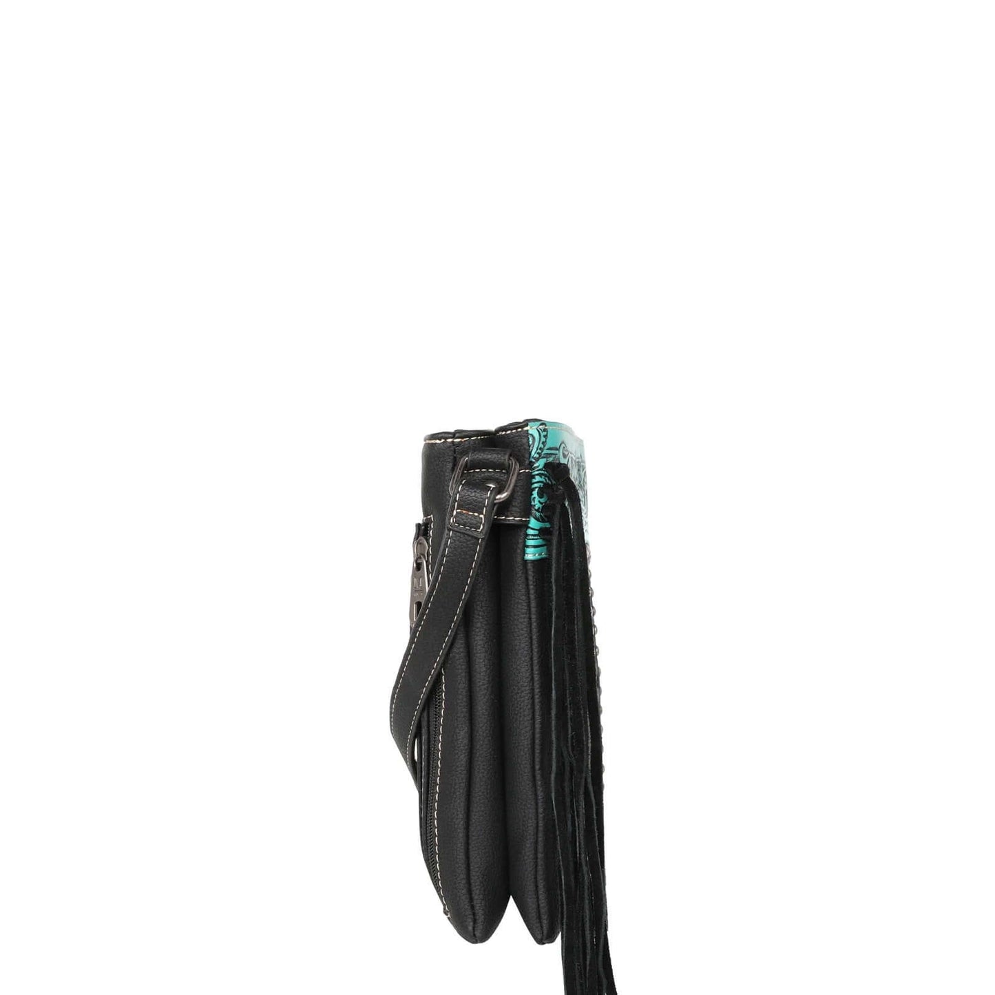 Montana West Fringe Tooling Design Concealed Carry Purse MW1155G-9360-BK-2