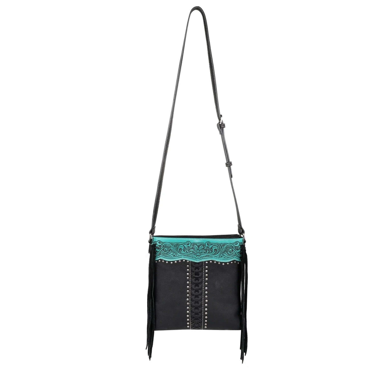 Montana West Fringe Tooling Design Concealed Carry Purse MW1155G-9360-BK-7
