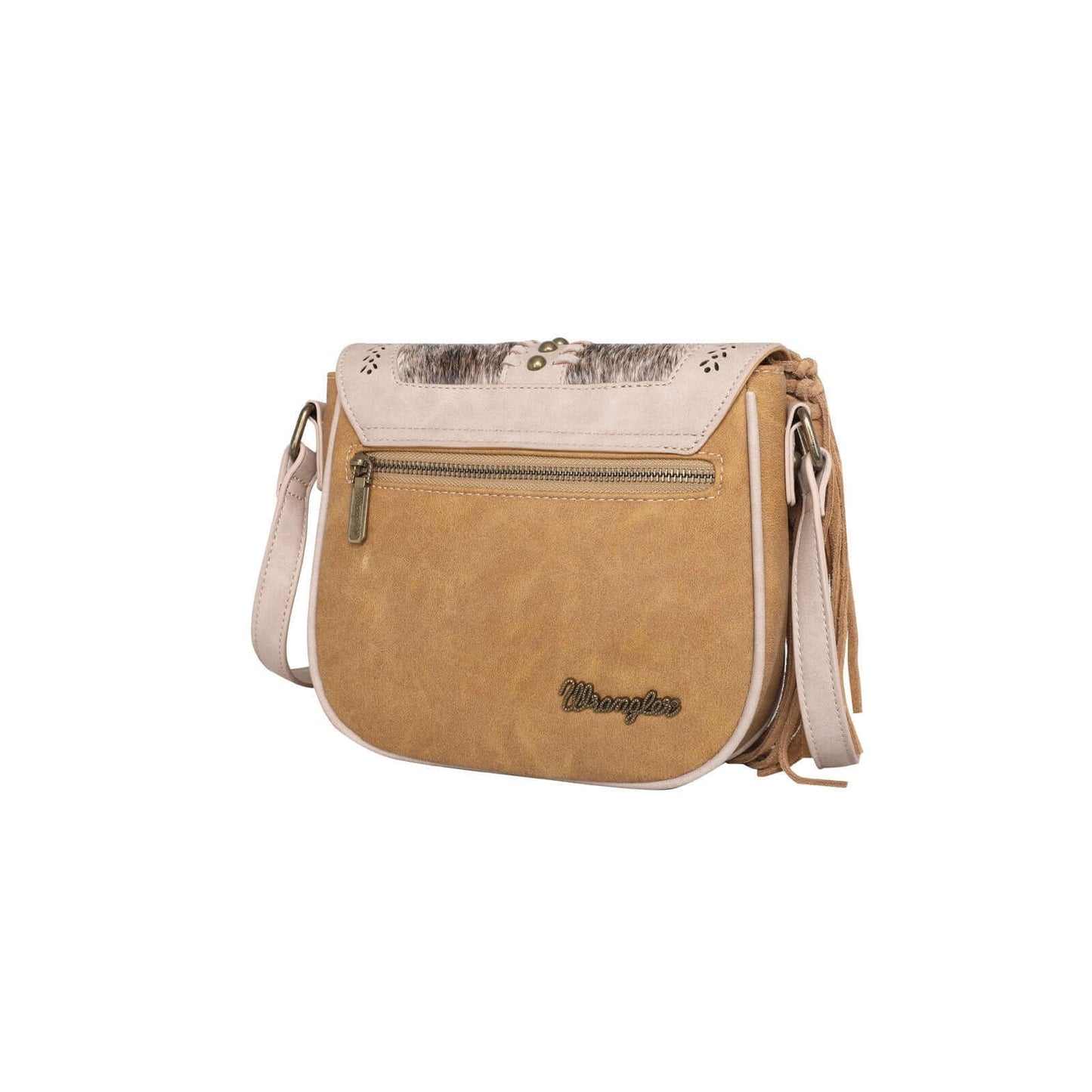Wrangler By Montana West Hair On Hide Purse Fringe Western Crossbody Bag-WG10-8360 BR-3