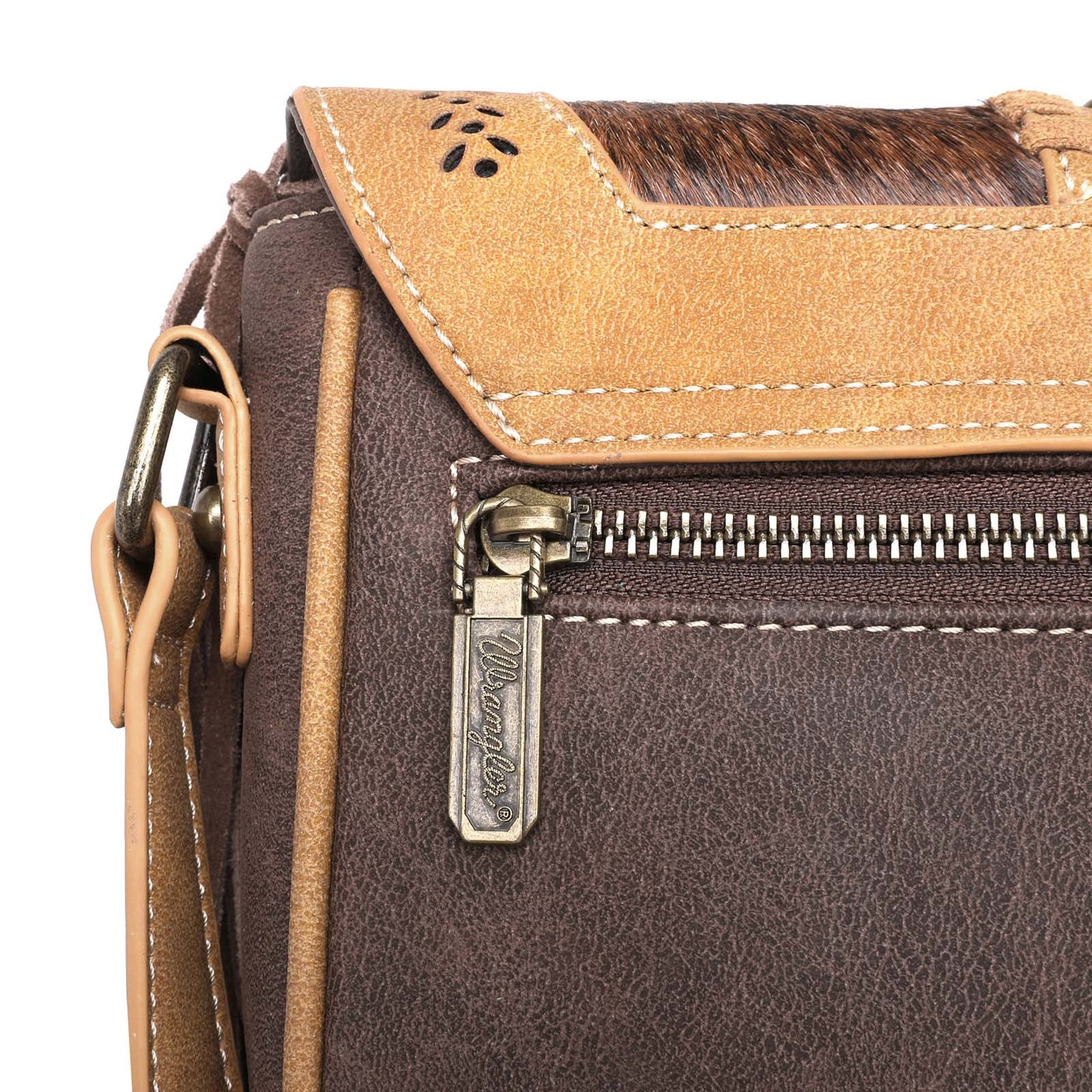 Wrangler By Montana West Hair On Hide Purse Fringe Western Crossbody Bag-WG10-8360 CF-10