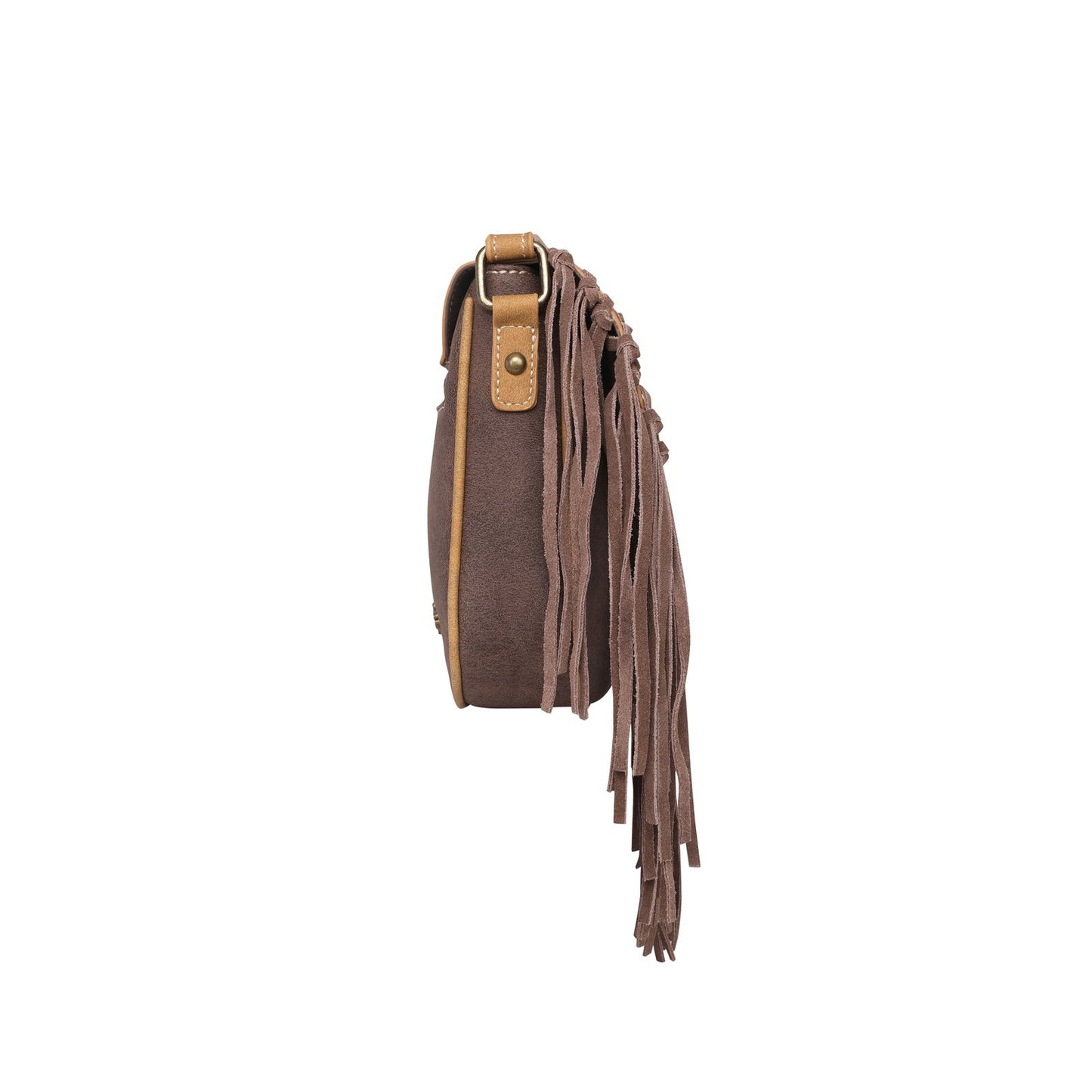 Wrangler By Montana West Hair On Hide Purse Fringe Western Crossbody Bag-WG10-8360 CF-4