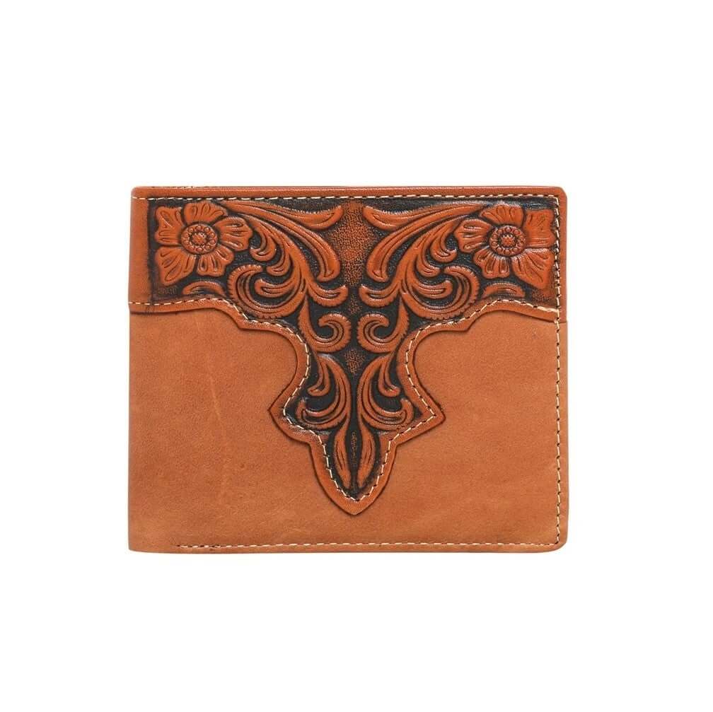 MWS-W010 Genuine Leather Embossed Floral Men's Wallet – MONTANA WEST U.S.A