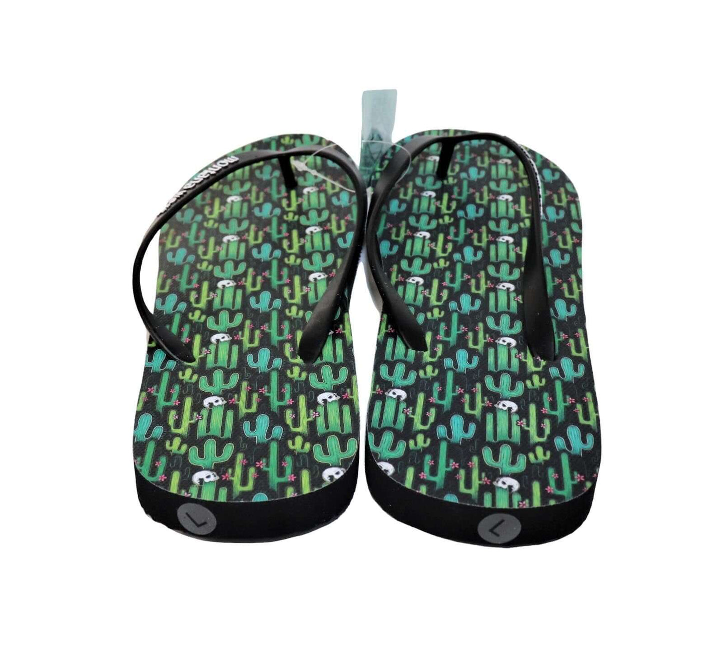 Montana West Cactus Printed Western Summer Beach Flip Flops Pick SizesFF-8010 BK-2