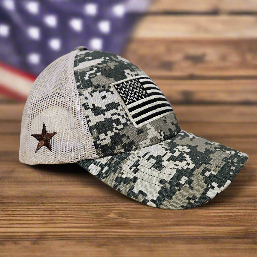 US_flag_star_military_camo_baseball_cap