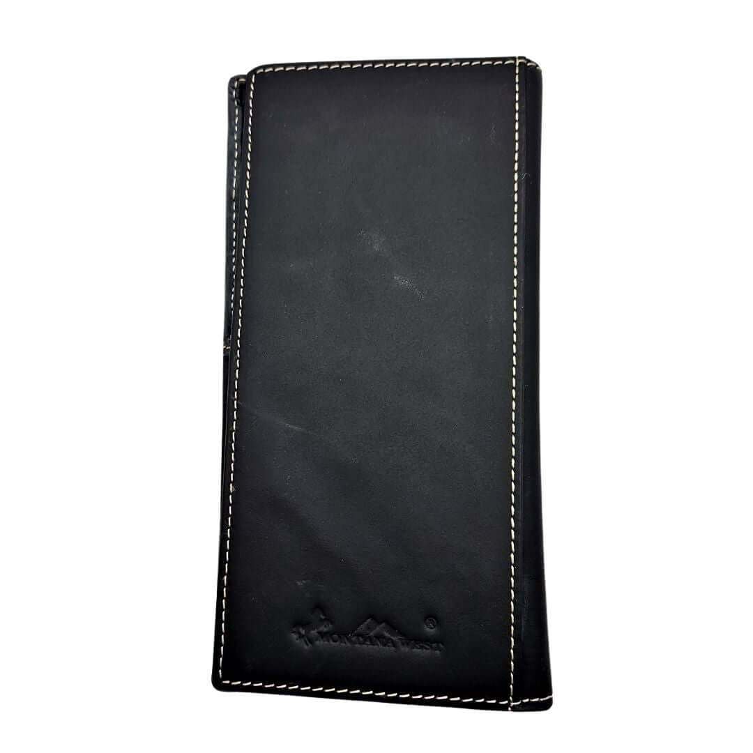 Montana West Hair-On Hide Leather Mens Wallet Western Cowboy Long Wallet