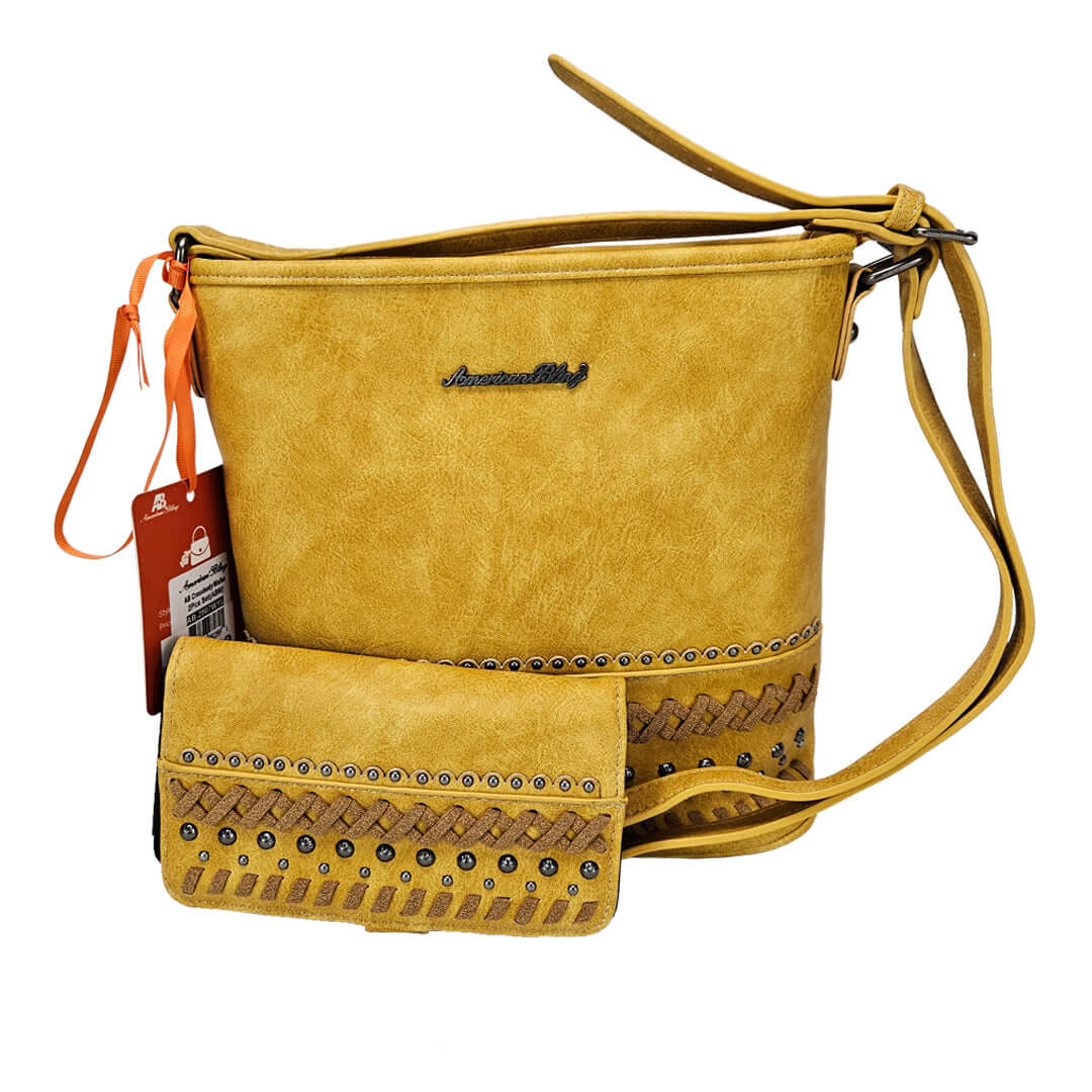 Montana-West-American-Bling-Crossbody-Bag-with-Wallet-Yellow-AB-2808WYL