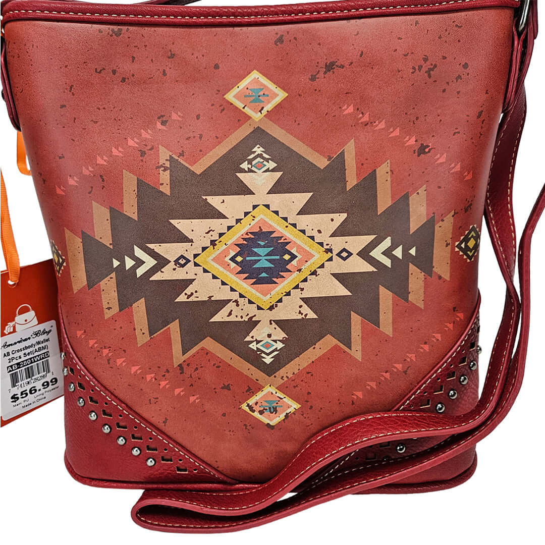 Montana-West-American-Bling-Aztec-Crossbody-Bag-with-Wallet-Red-AB-2801WRD-2