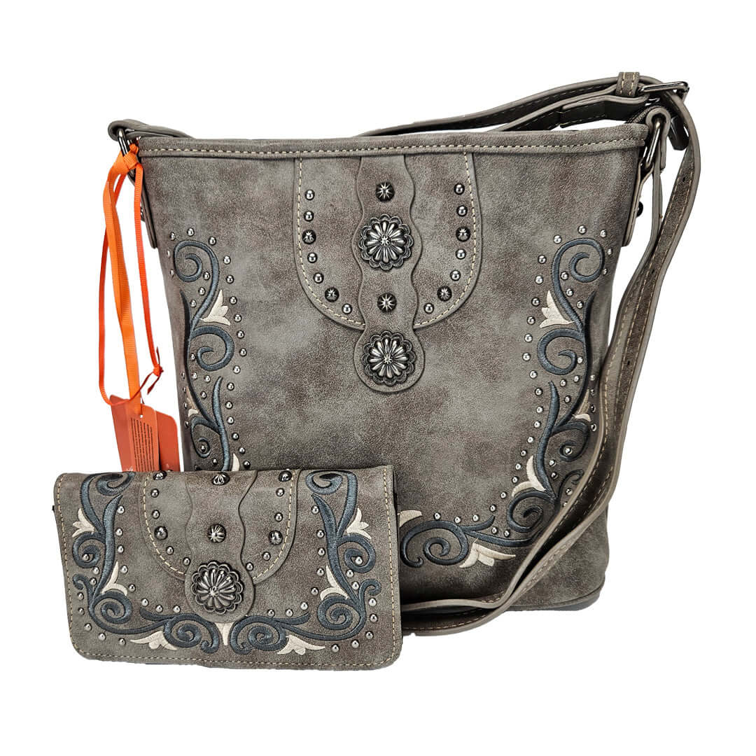 Montana-West-American-Bling-Crossbody-Bag-with-Wallet-Gray-AB-2808WGY