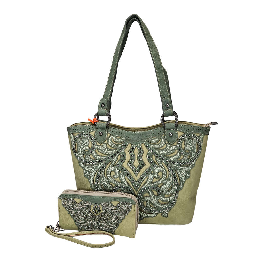 Montana-West-American-Bling-Concealed-Carry-Purse-Matching-Wallet-Green-AB-G7807WGN-1