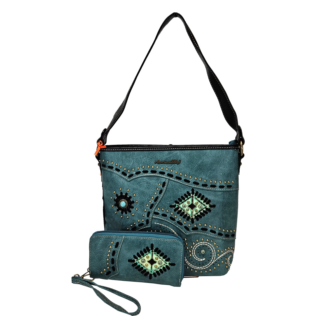 Montana-West-American-Bling-Concealed-Carry-Hobo-Bag-Matching-Wallet-Turquoise-AB-G7810WTQ