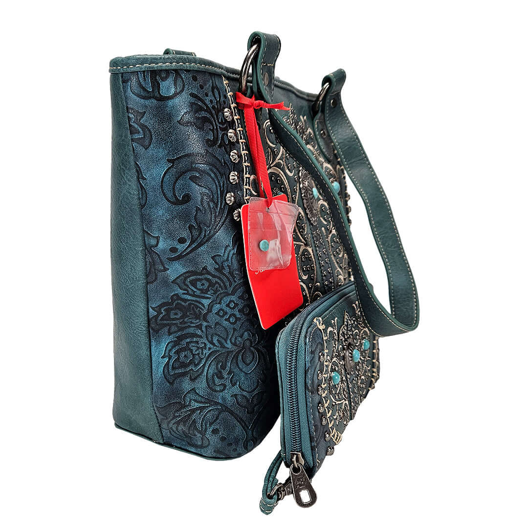 Montana-West-American-Bling-Concealed-Carry-Purse-Matching-Wallet-Turquoise-AB-G7606WTQ-3